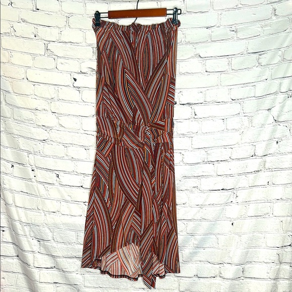 Veronicam Strapless Striped Dress Size Medium Excellent Condition - Picture 1 of 9
